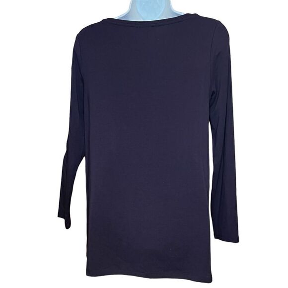 Eileen Fisher Tencel Stretch Jersey Boatneck Dark Brown T NWT Size XXS - Picture 2 of 6